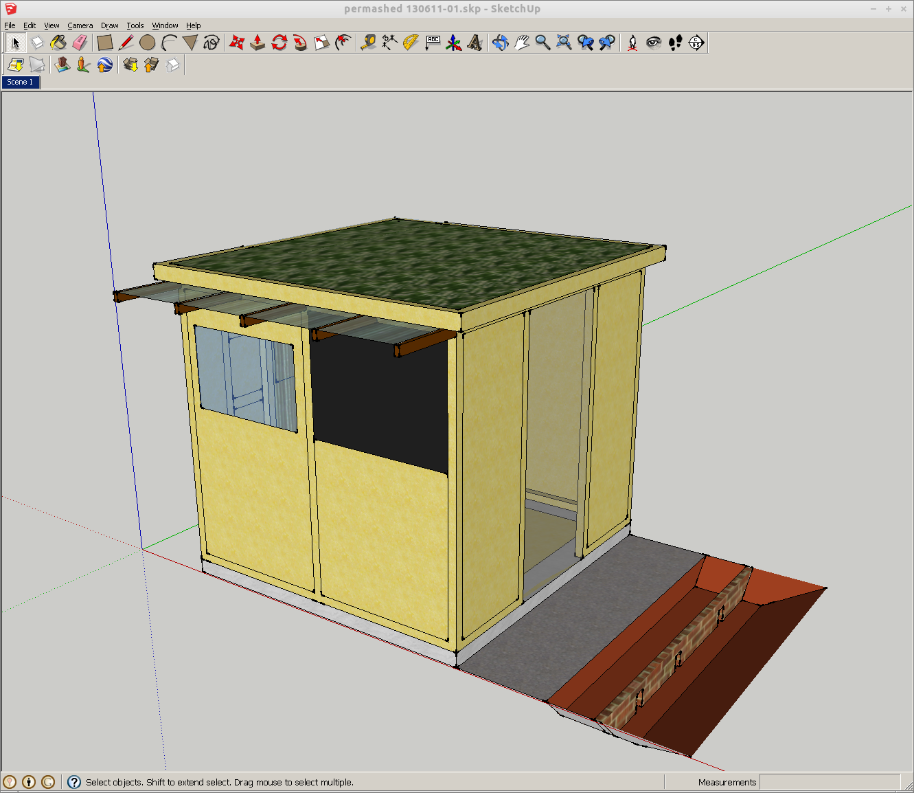Greenhouse wall stage