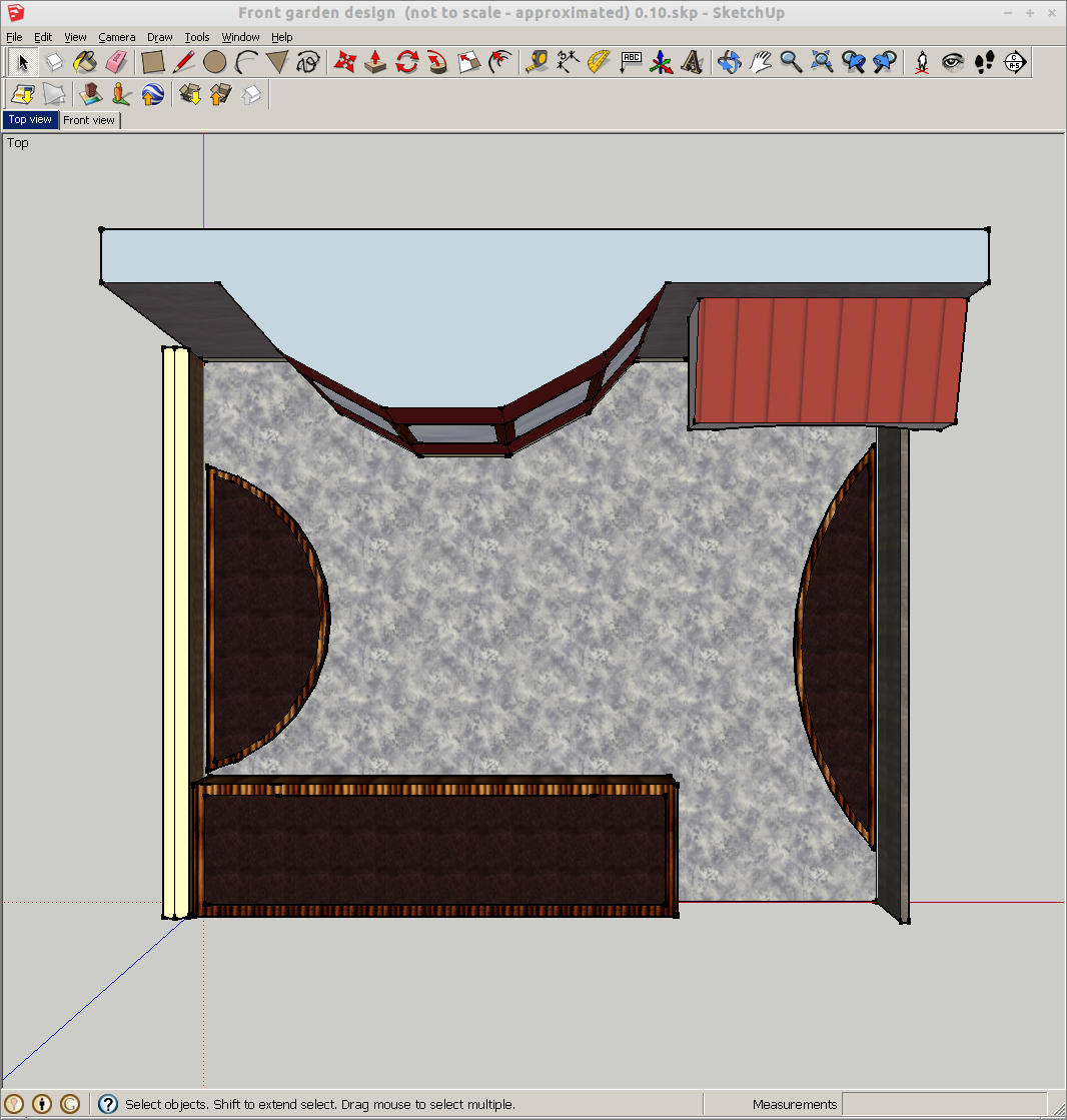 Raised herb bed added to front garden permaculture layout